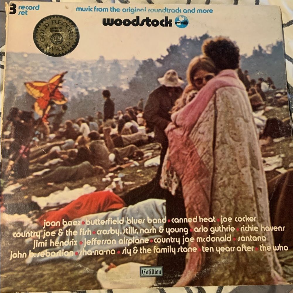 Woodstock music from the original soundtrack 3 lp set, 1970 vinyl records